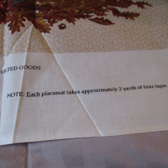 Vintage Lot of 6 Craft Fabric Make Yourself Placemats Thanksgiving Turkey - Picture 2 of 3